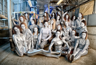 The cast of Work Dance Company’s Mechanical Dancer: Reinv3ntion. Photo by Michael Brinkerhoff.