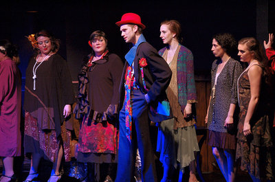 Anthony Krall as Burrs with the Cast of ACE’s WILD PARTY