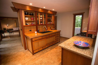 The Pollack home looks like thousands of dollars were spent in a custom building supply store, but most of the stuff was found at BRING or the Reuse Store, and remade by Jess Pollack. Photo by Amanda Smith.