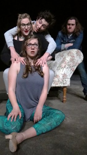 Anna Klos, Clare McDonald, Conner Criswell and TJ Lagrow in Stage Kiss