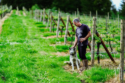 Kristian Ferry at Abbelone Vineyard