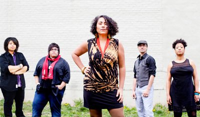 Taína Asili (center) with La Banda Rebelde