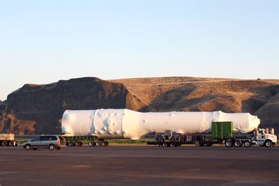 An Omega Morgan megaload in Idaho. Photo: Jessica Robinson/Northwest News Network