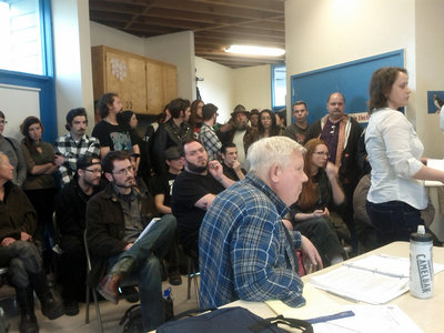 Whit residents attend a Community Council meeting. Photo: Rick Levin