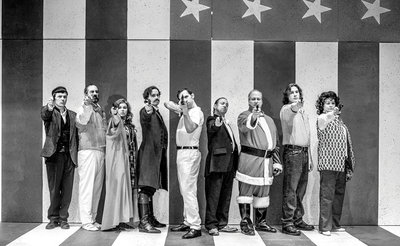 The cast of Assassins takes aim at Cottage Theatre