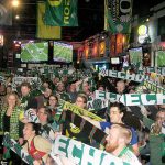 The Echo Squadron Gathers at Doc’s Pad to cheer the Timbers on. Photo credit: Killian Doherty.