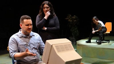 Michael Teague, Meghan Small and Allie Murakami in Water by the Spoonful