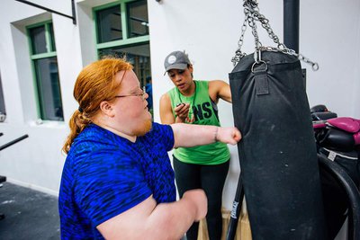 Wolfram Conall training with GNG FItness Owner Via MCGriff