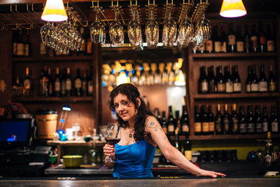 Wendy Watson displays Rye’s wine offerings